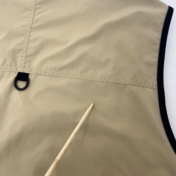 Eddie Bauer Mens Size L Tall Vest Kahki Tan Full Zip Outdoor Outfitter Full Zip‎ - Picture 14 of 16